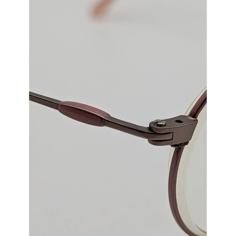 Tura Mod 760 ROS Eyeglasses Round Wire Frame Pink Japan 49-18